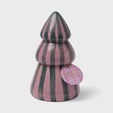Cabana Christmas 9oz Hand Painted Striped Tree - Cinnamon & Clove