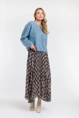 Westwood Check Skirt - Blue/Brown