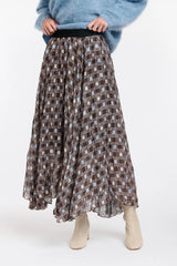 Westwood Check Skirt - Blue/Brown