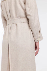 Erica Trench Coat - Vanilla Cream