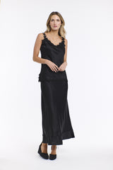 Sterling Satin Skirt - Black