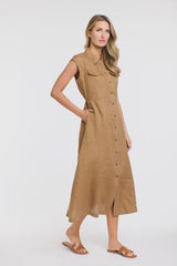 Sloane Sleeveless Dress - Toffee