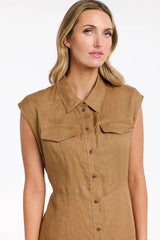Sloane Sleeveless Dress - Toffee