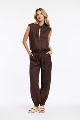 Mara Linen Zip Top