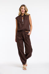 Mara Linen Zip Top