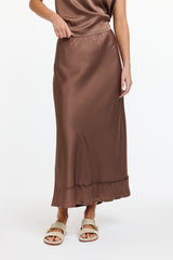 Sterling Satin Skirt - Coco
