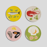 KLEVERING-Plate de la mer set of 4