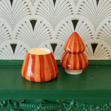 Cabana Christmas 9oz Hand Painted Striped Tree - Spiced Apple