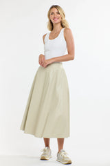 Dakota PU Skirt - Parchment