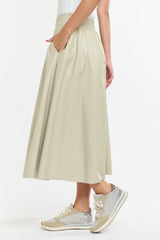 Dakota PU Skirt - Parchment