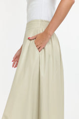Dakota PU Skirt - Parchment
