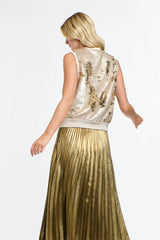 Sequins Tank - Pearl/Gold