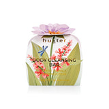 Body Cleansing Bar Gift Box - Mauve Flower - White Florals & French Pear