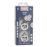 Bibs Dummy Night Glow - 2 Pack - Baby Blue