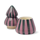Cabana Christmas 9oz Hand Painted Striped Tree - Cinnamon & Clove