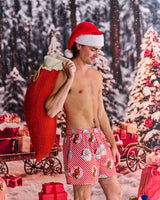 Red Boucle Santa Sack