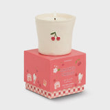 Bistro 8oz Cherries Embossed Ceramic Candle - Smoked Cherry