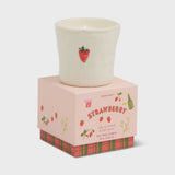 Bistro 8oz Strawberry Embossed Ceramic Candle - Strawberry