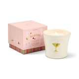 Bistro 8oz Martini Embossed Ceramic Candle - Martini