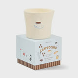 Bistro 8oz Cappuccino Embossed Ceramic Candle - Cappuccino