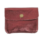 Coin Purse Metallic Bordeaux