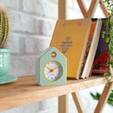 Mini House Alarm Clock Green - Metal