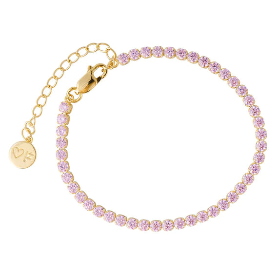 Rosa Tennis Bracelet