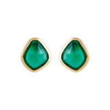 Green Agate Splice Studs