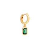 Green Crystal Deco Hoops