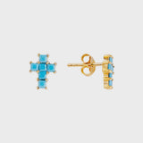 Azzurra Cross Studs