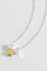 Trio Heart Necklace - Silver Chain