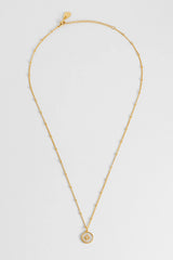 Lucky Star Mother-of-Pearl Coin Necklace