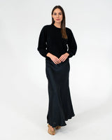 Josephine Bias Skirt - Black