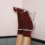 Klue Glitter Lurex Socks - Red