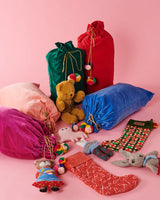 Jade Green Velvet Santa Sack