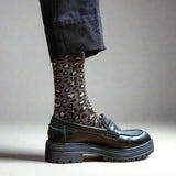 Klue Glitter Lurex Socks - Leopard Brown