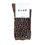 Klue Glitter Lurex Socks - Leopard Brown