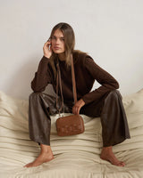 London Crossbody - Tan Saffiano