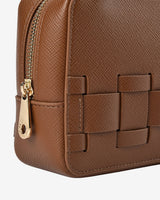 London Crossbody - Tan Saffiano