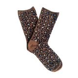 Klue Glitter Lurex Socks - Leopard Brown