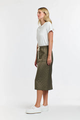 Quilted Skirt - Khaki