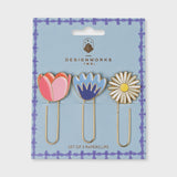 Set of 3 Paperclips - Floral