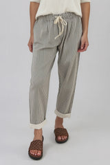 Paco Stripe Pants - Chocolate Stripe