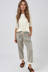 Paco Stripe Pants - Chocolate Stripe