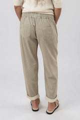 Paco Stripe Pants - Taupe Stripe