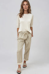 Paco Stripe Pants - Taupe Stripe