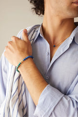 The Halcyon Bracelet with Aquamarine, Amazonite &Kyanite