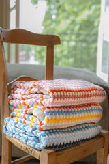 Confetti Stripe Baby Blanket - Pink