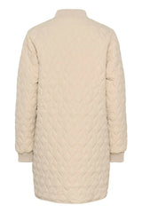 KAlelia Mid Length Quilt Jacket - Beige