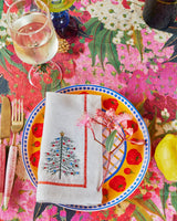 Bush Christmas Linen Tablecloth - 180 x 350 cm